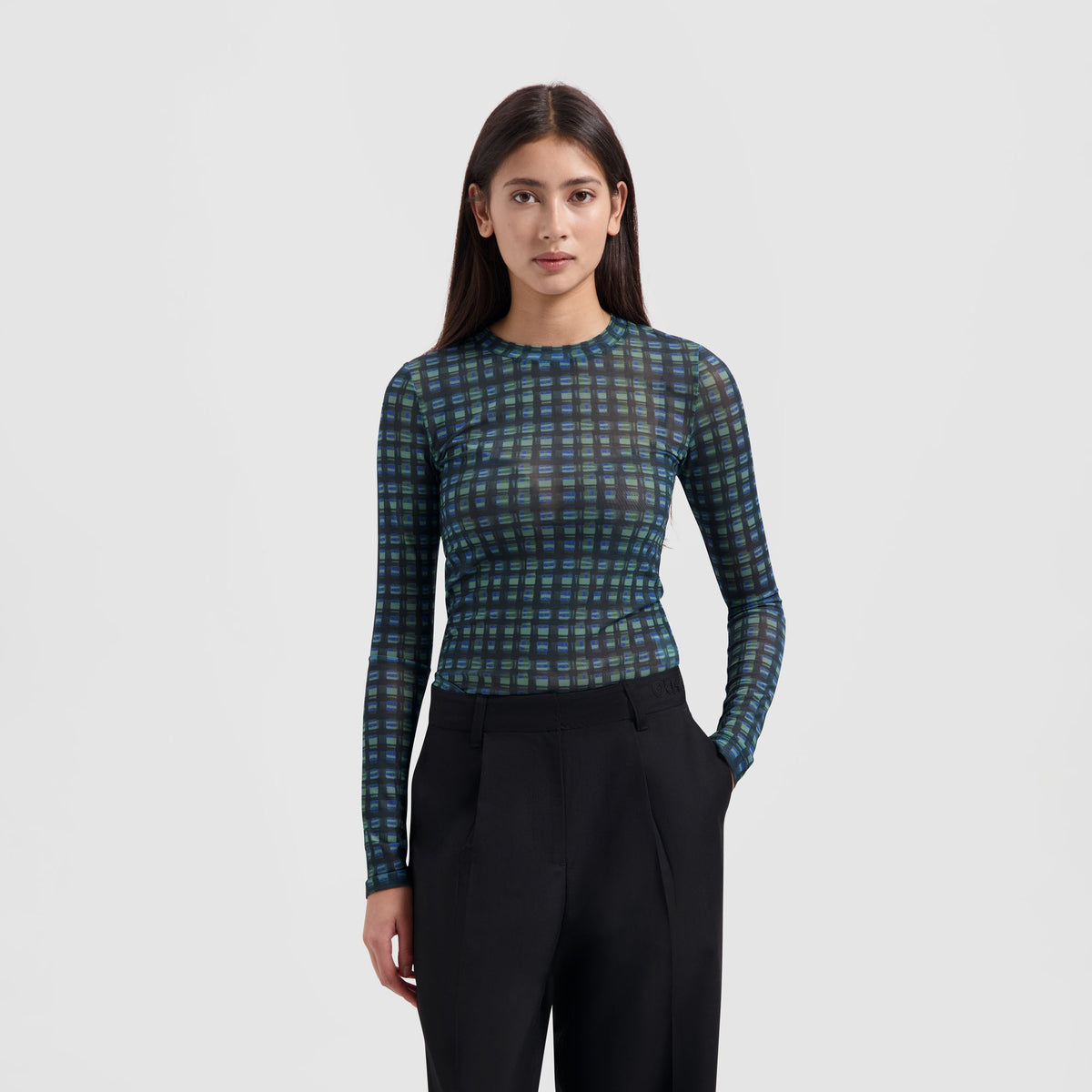 WMN WINDOW CHECK TOP | GREEN CHECK