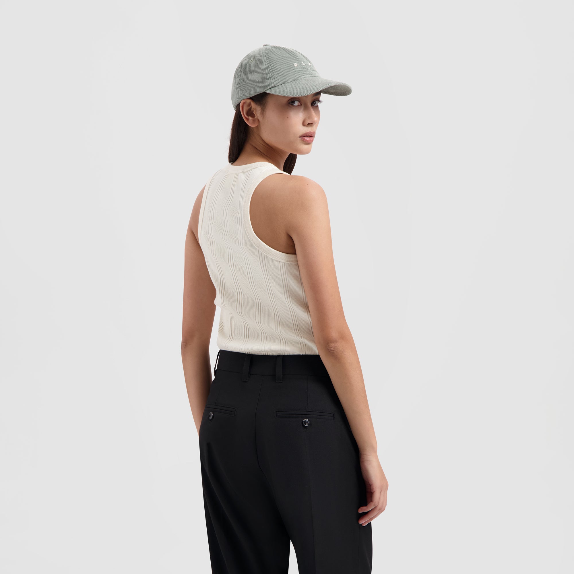 WMN Rib Tank Top - Off White