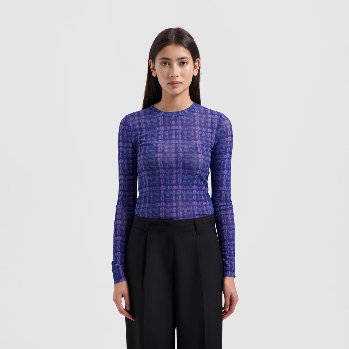 WMN WINDOW CHECK TOP | BLUE CHECK