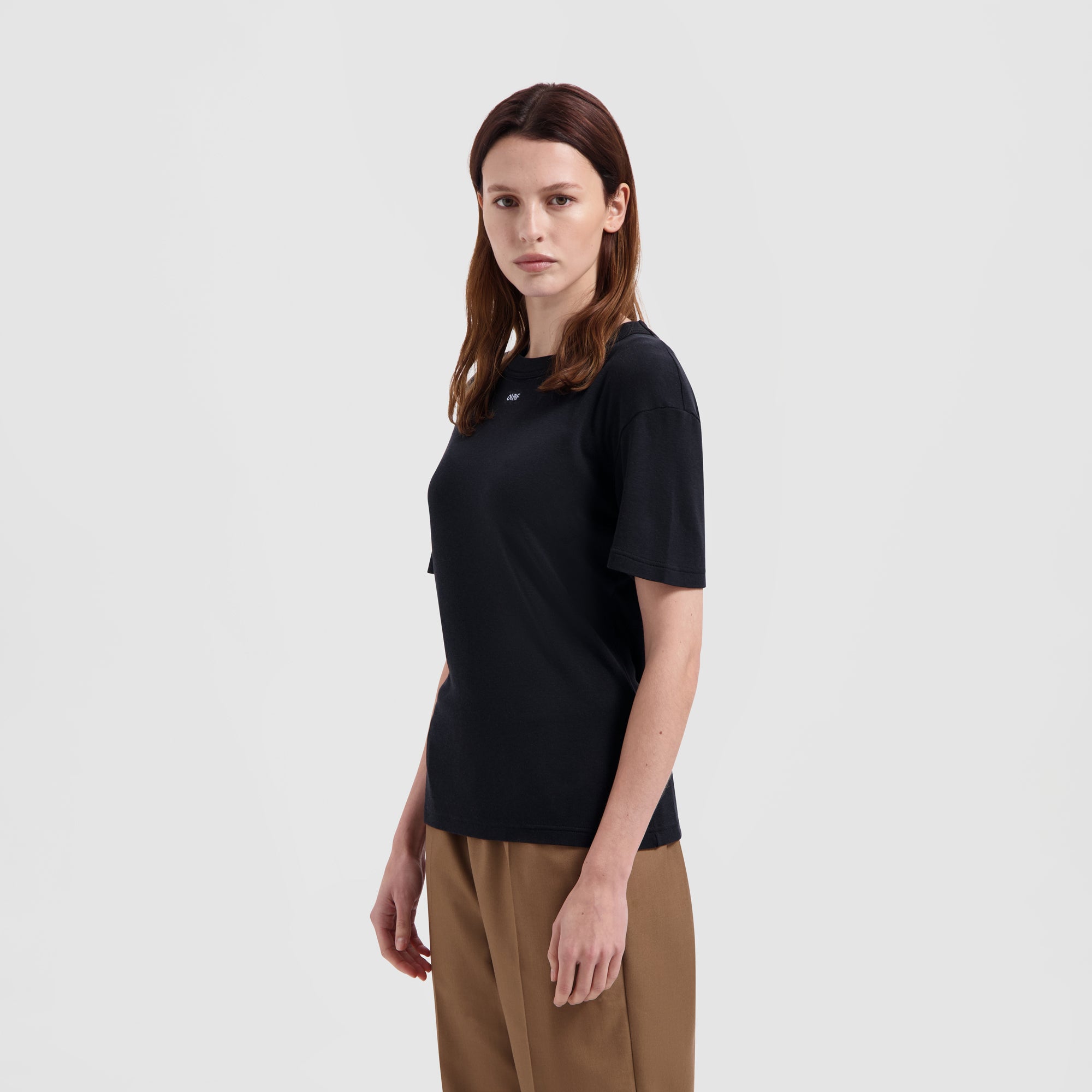 WMN Mini Logo Slim Tee - Black
