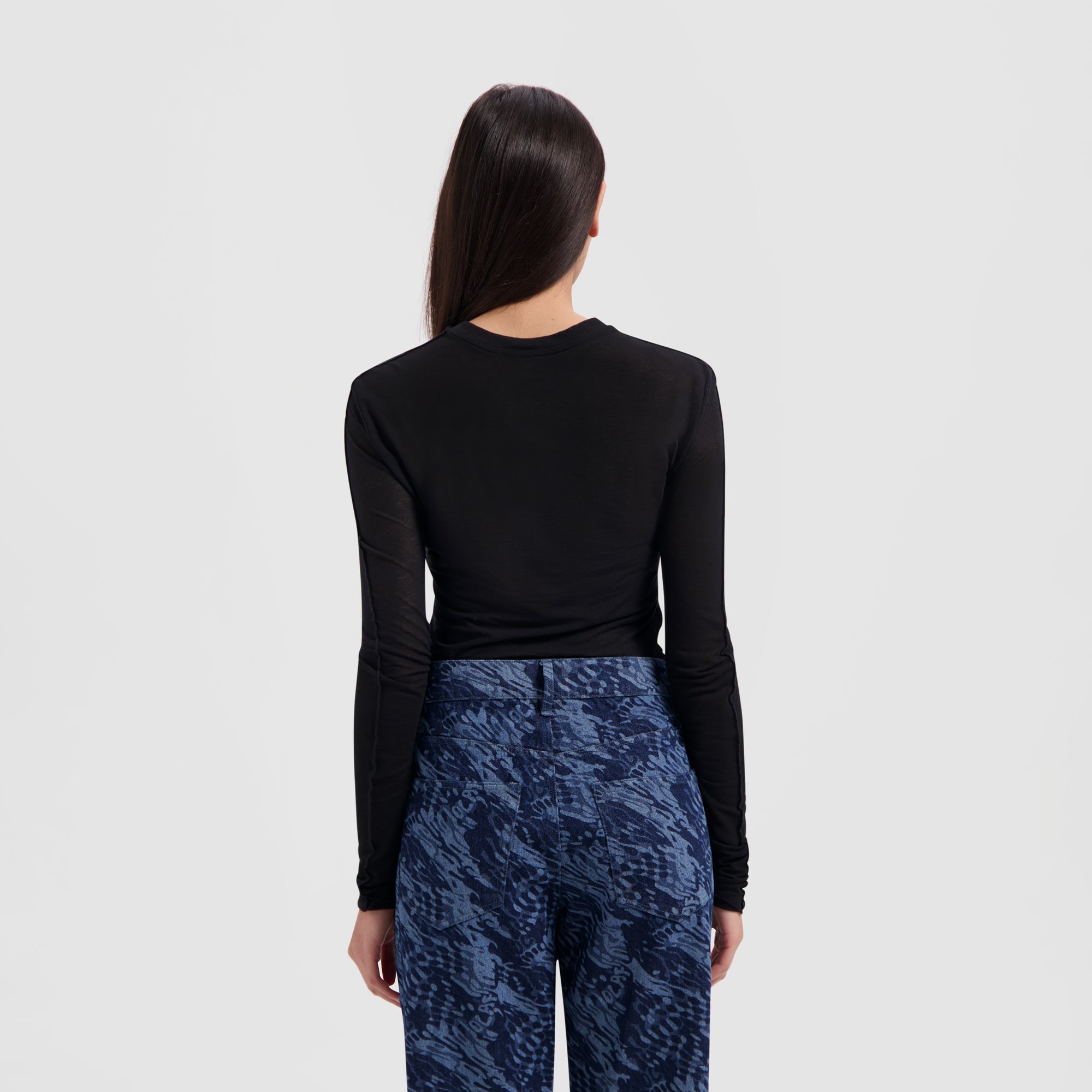 WMN Mini Logo LS Top - Black