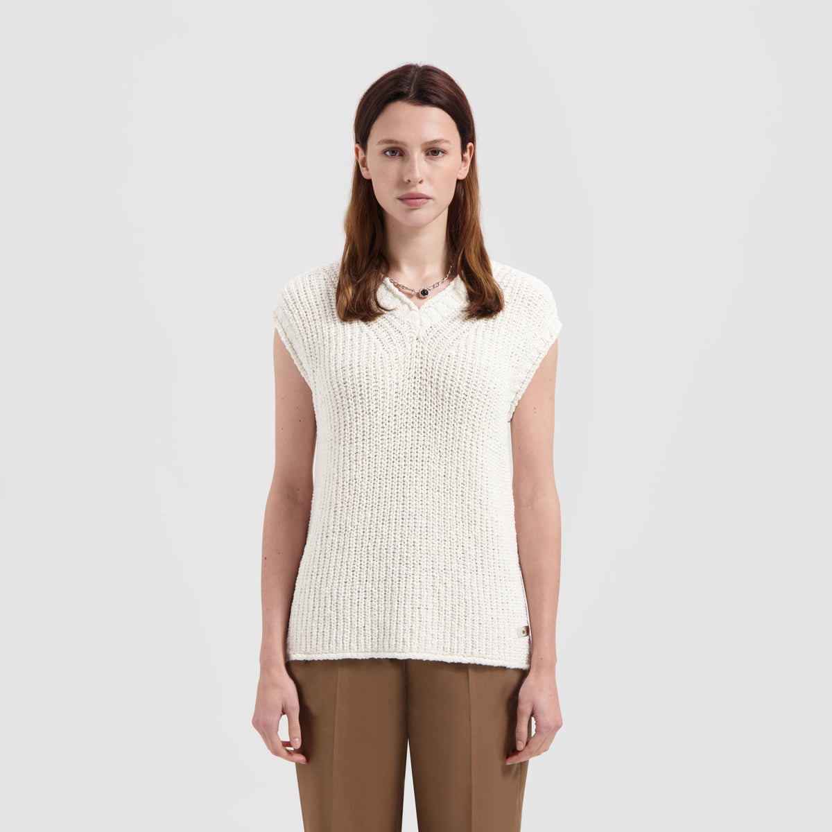 WMN SLUB VEST | OFF WHITE