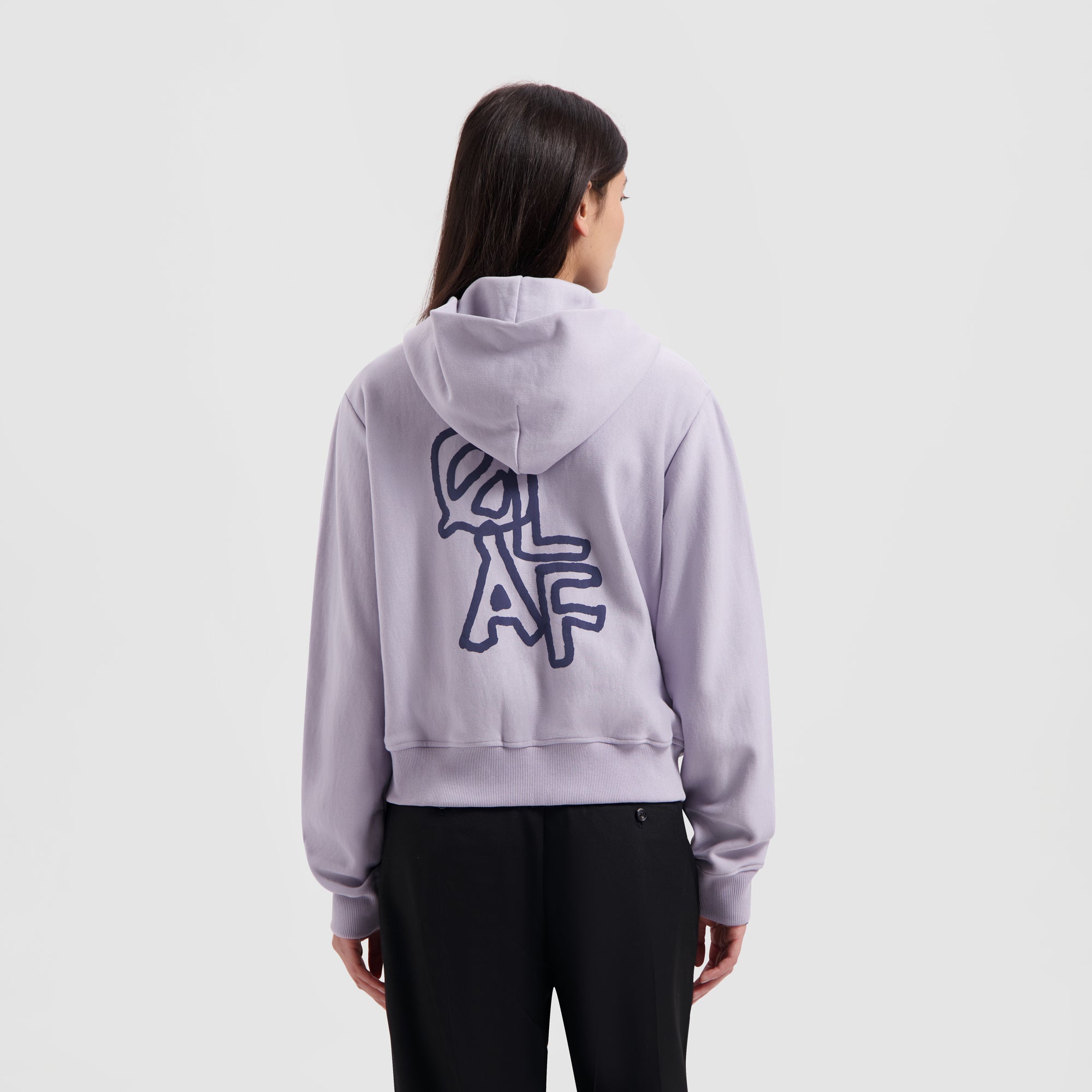 WMN Layered Zip Hoodie - Washed Purple