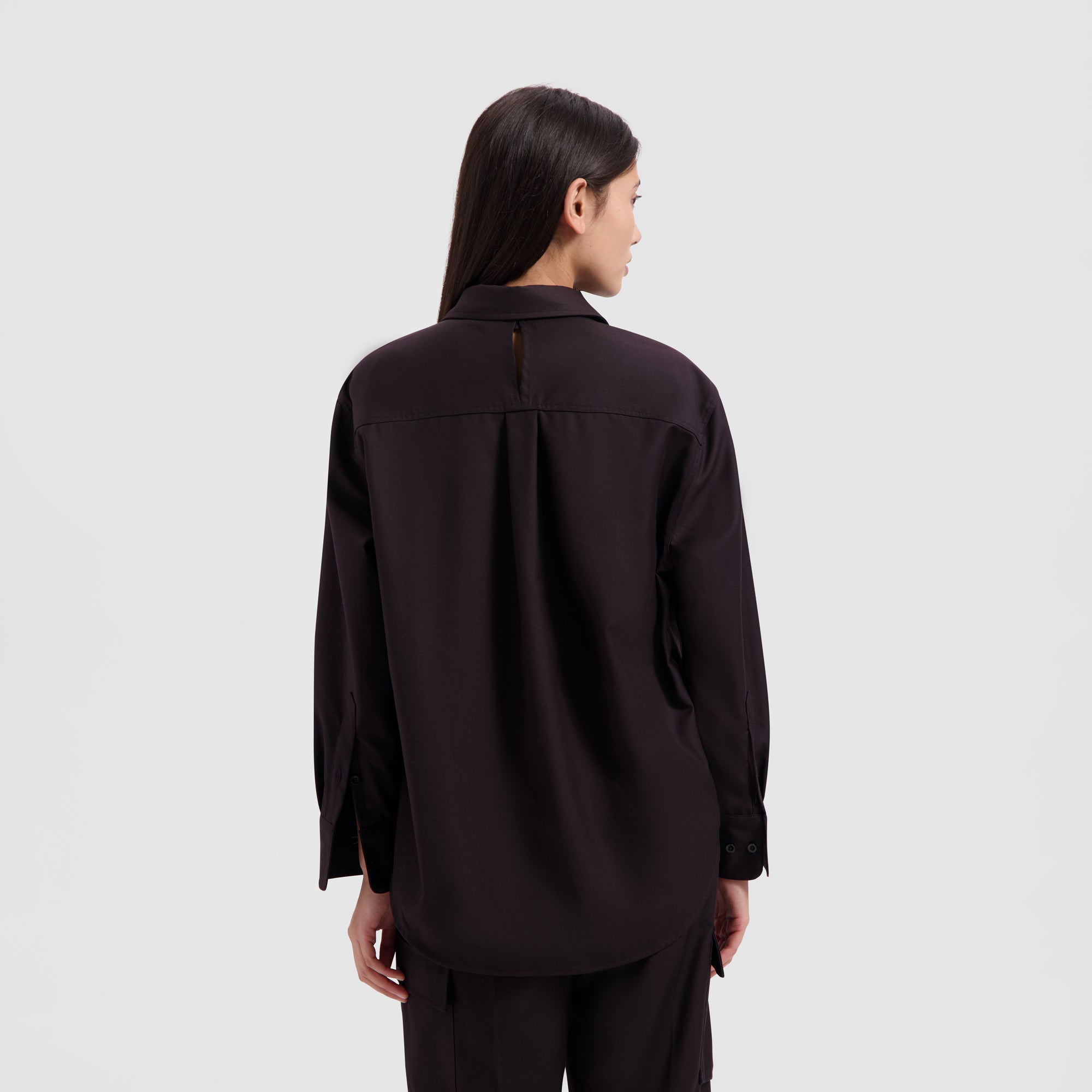 WMN Drapey Utility Shirt - Brown