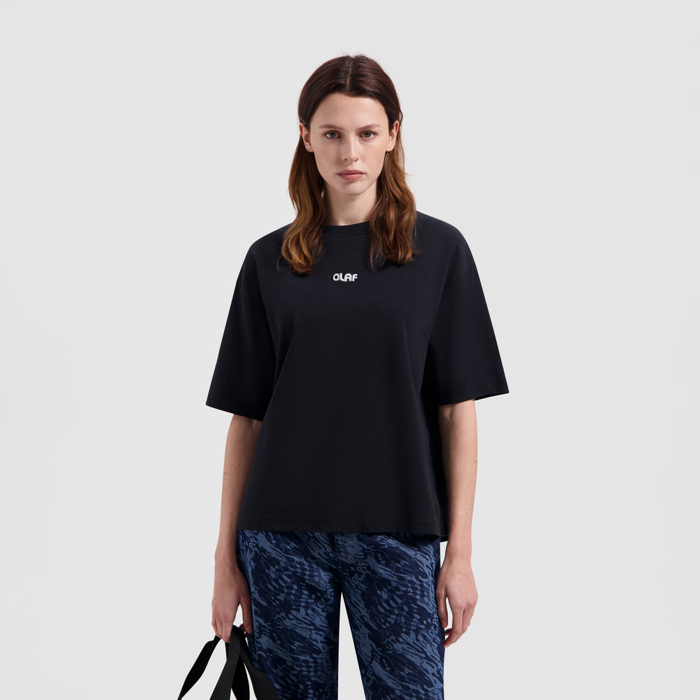 WMN Mini Logo Slim Tee - Black