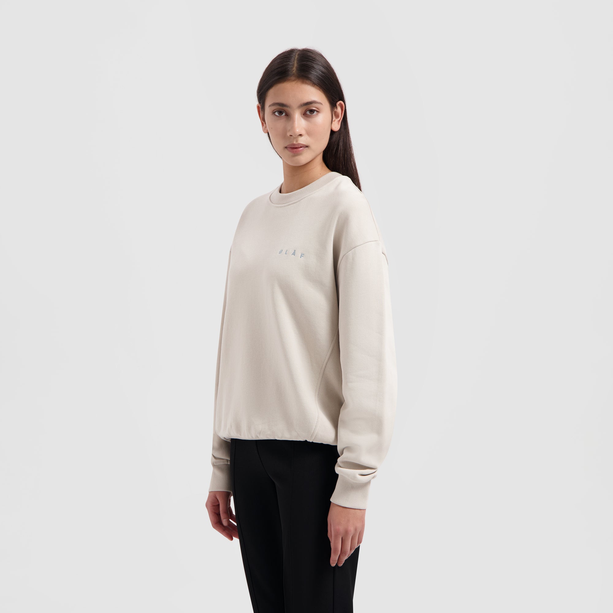 WMN Face Chainstitch Crewneck - Cement