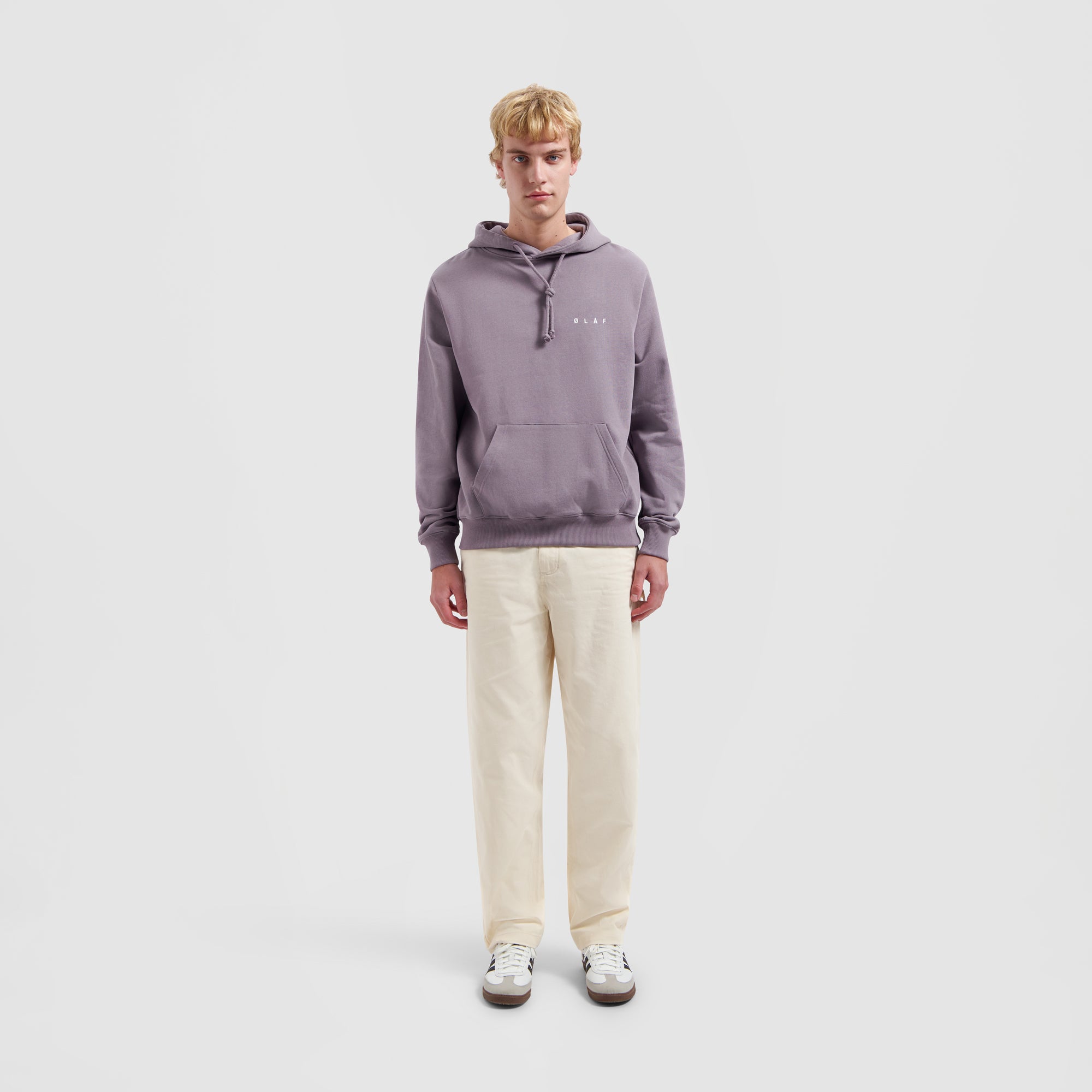 Pixelated Face Hoodie - Stone Grey