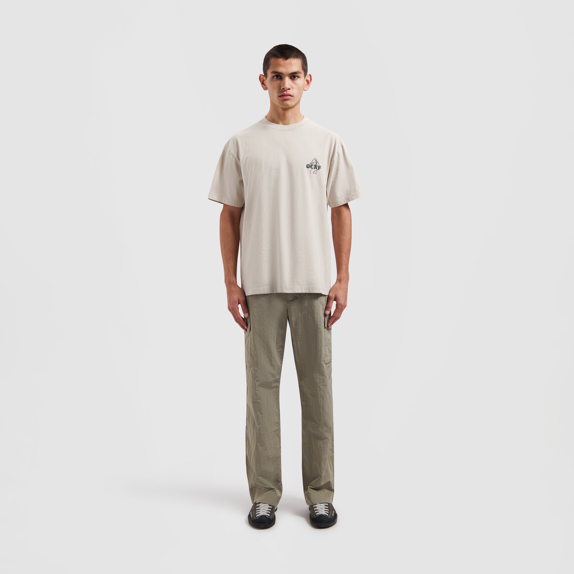 Nylon Cargo Pants - Grey