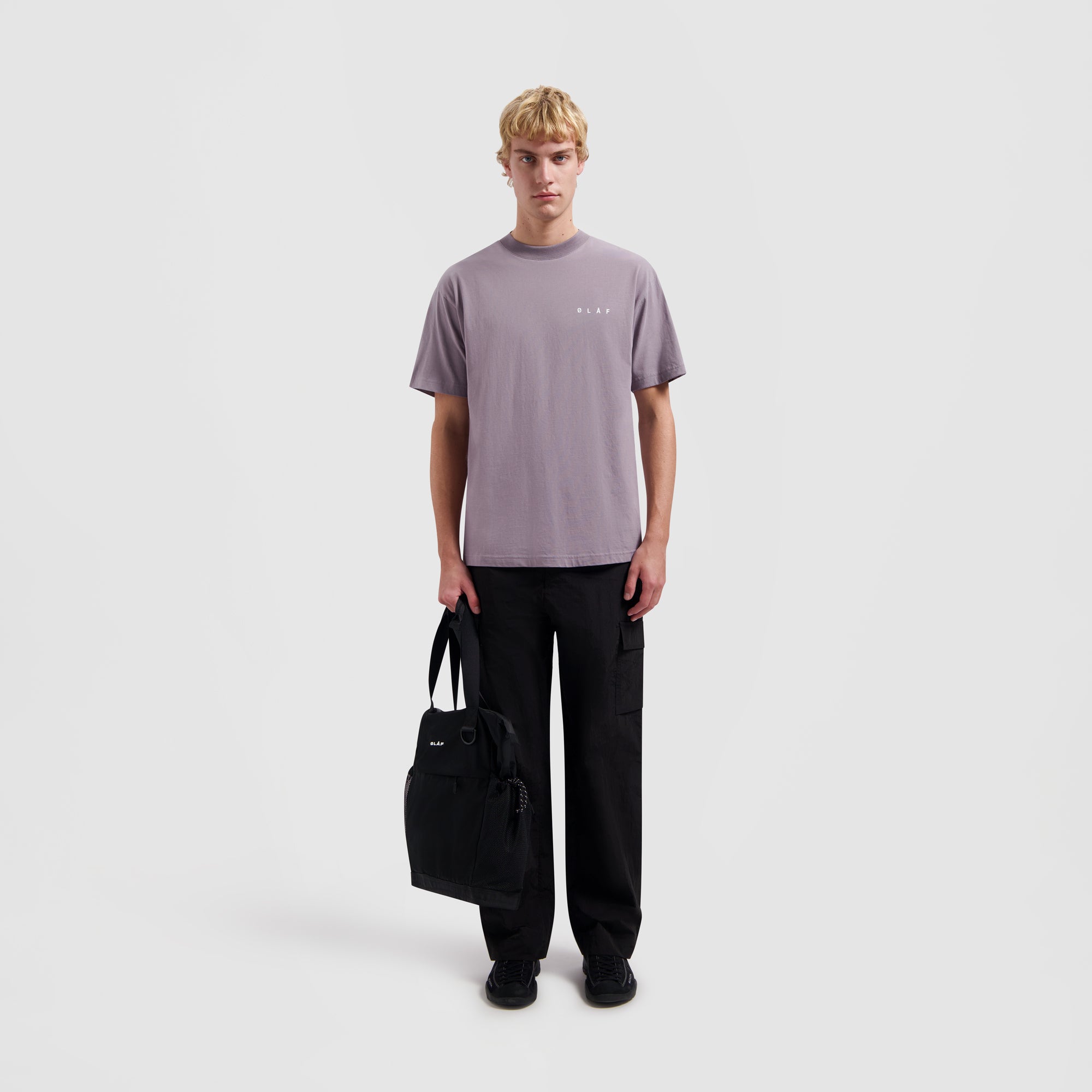 Pixelated Face Tee - Stone Grey