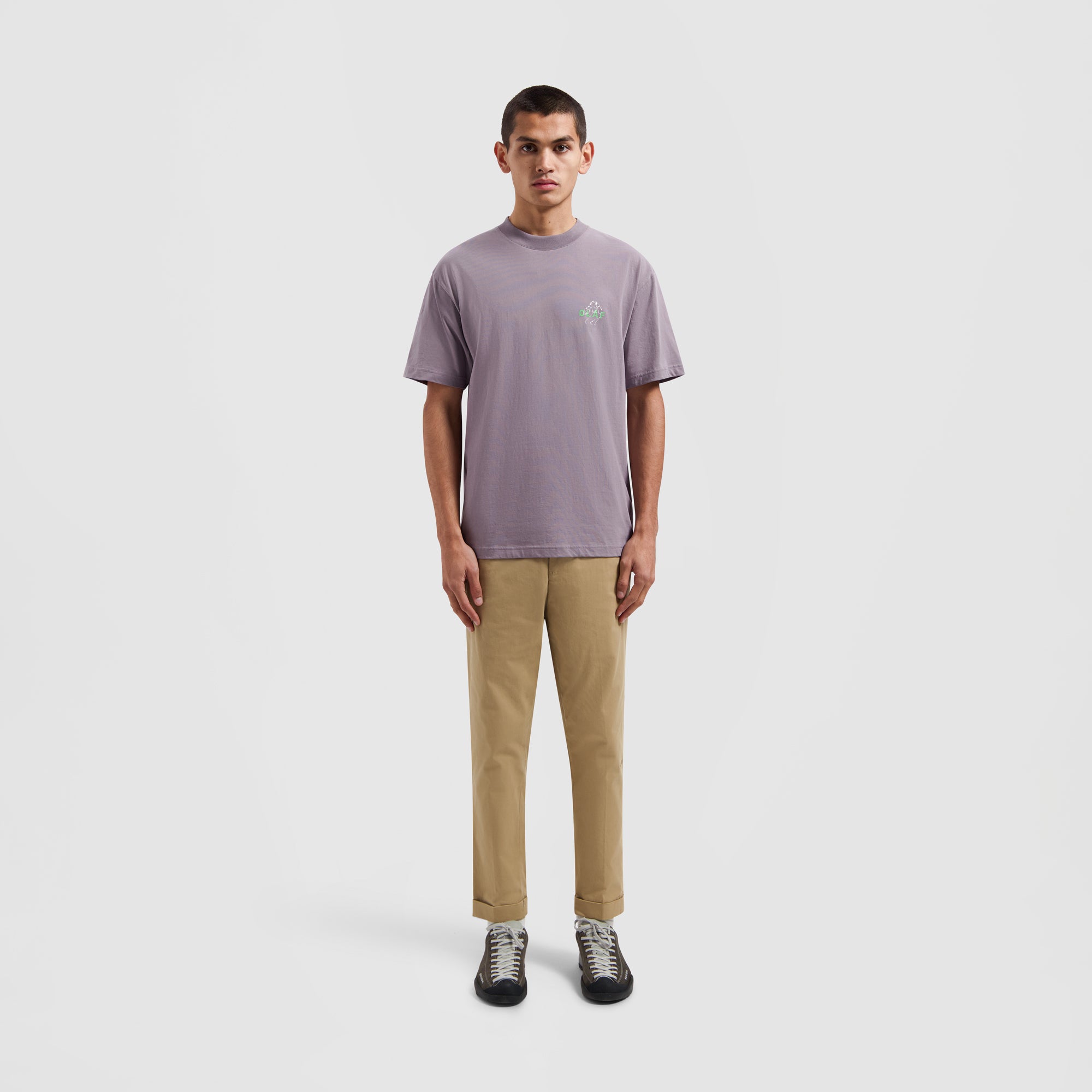 Diver Outline Tee - Stone Grey