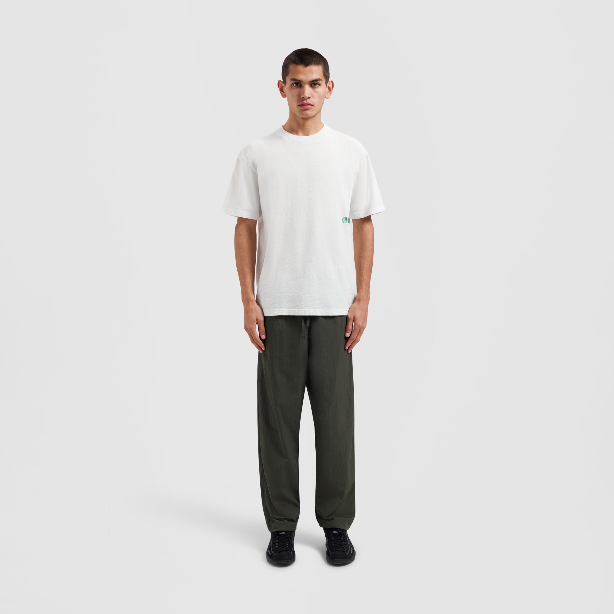 Nylon Track Pants - Pewter Green