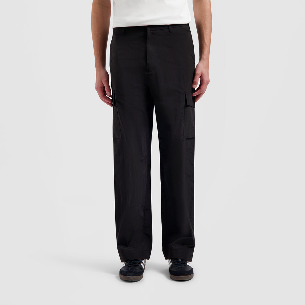 Nylon Cargo Pants - Black