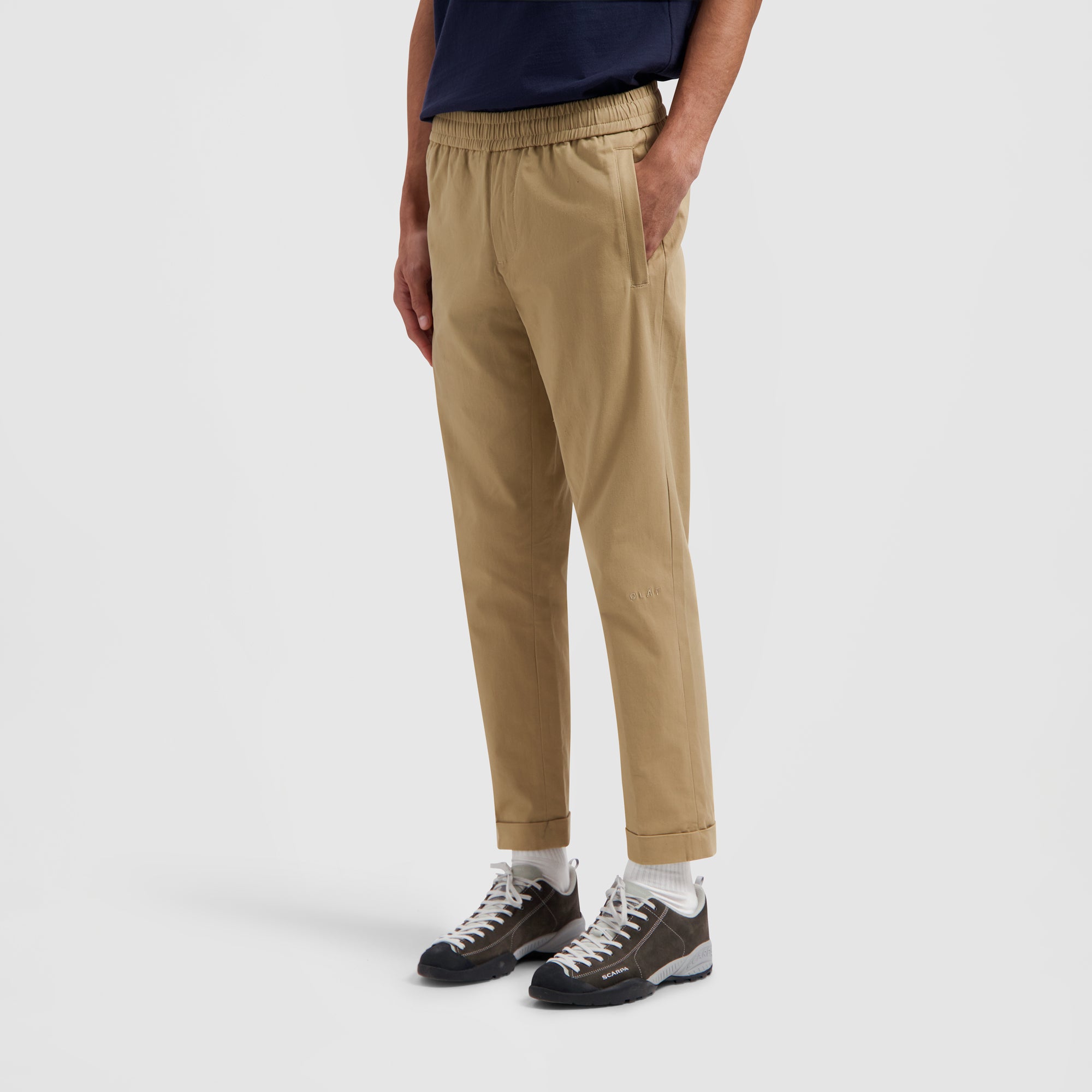 Slim Cotton Trouser - Khaki