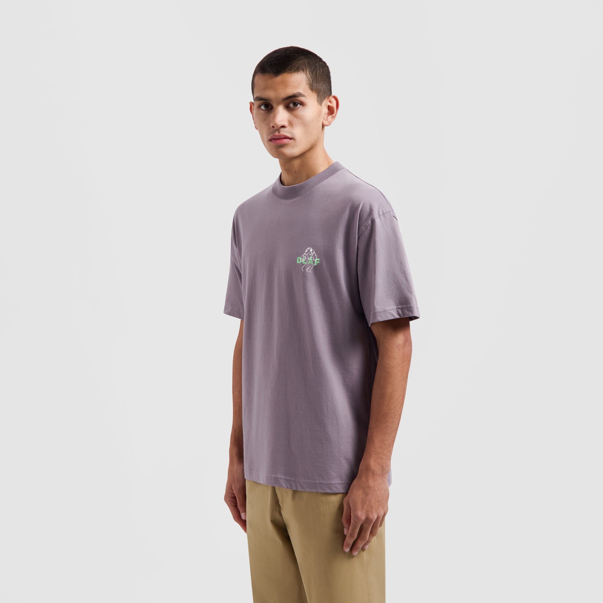 Diver Outline Tee - Stone Grey