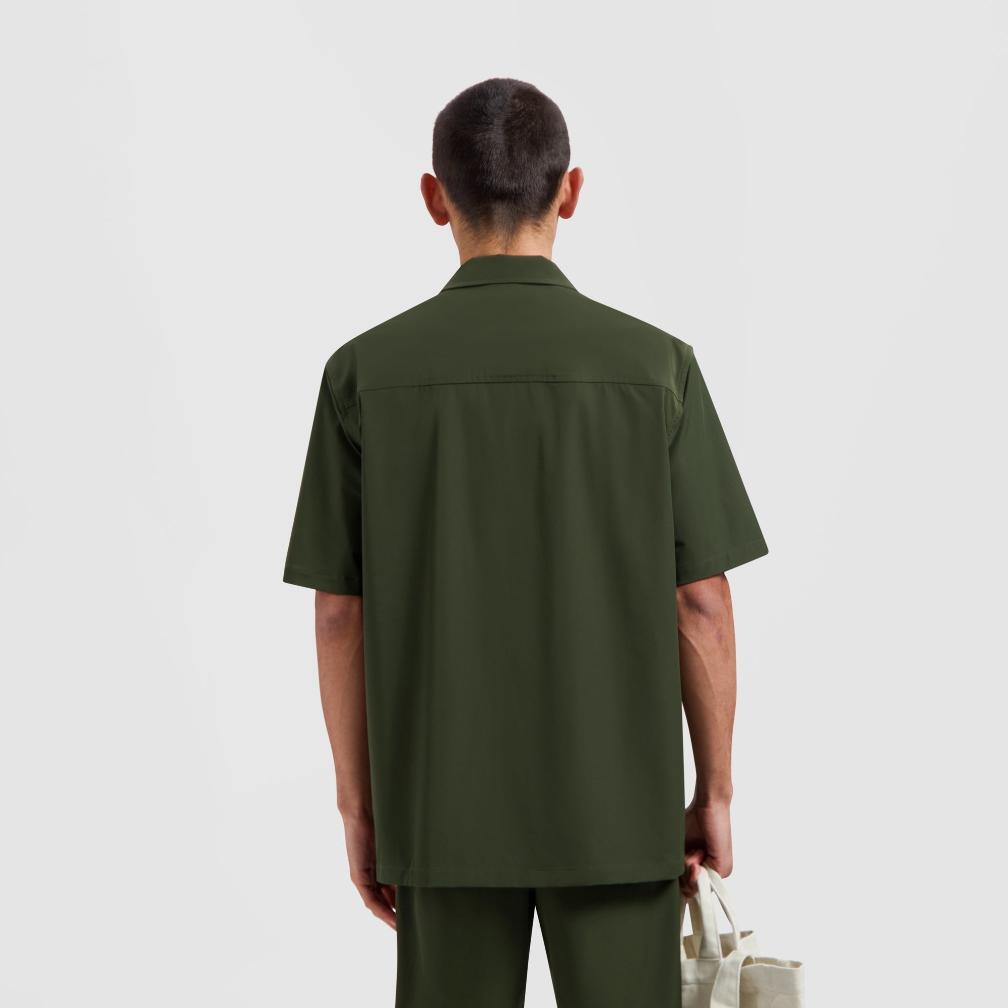 Nylon SS Shirt - Pewter Green