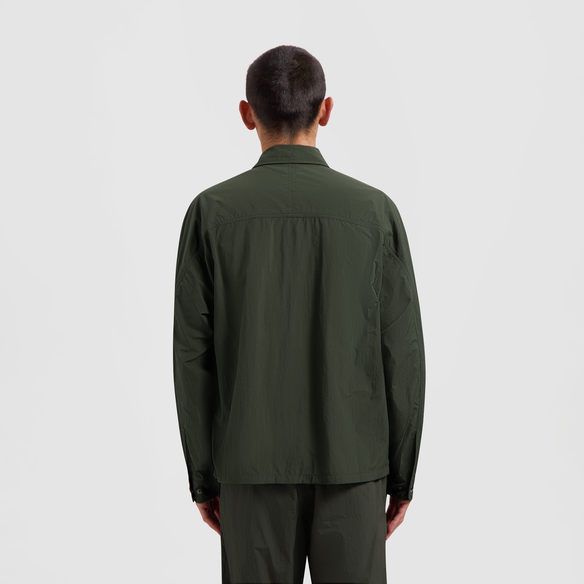Nylon Zip Jacket - Pewter Green