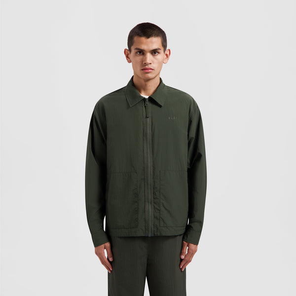 Nylon Zip Jacket - Pewter Green