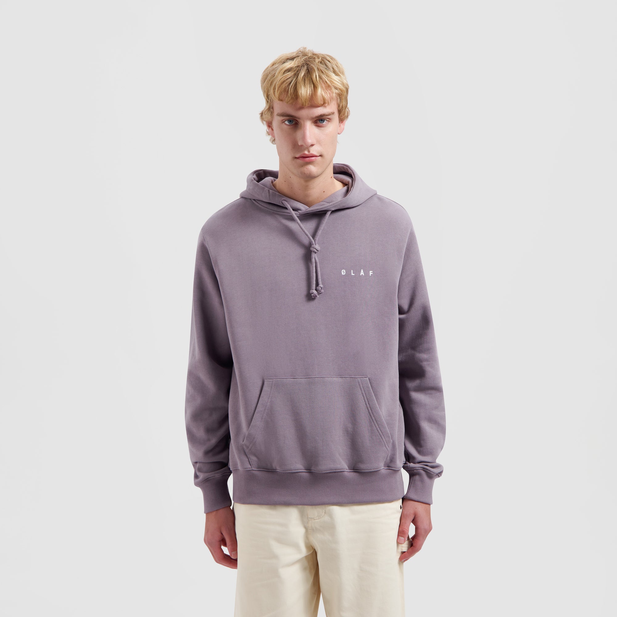 Pixelated Face Hoodie - Stone Grey