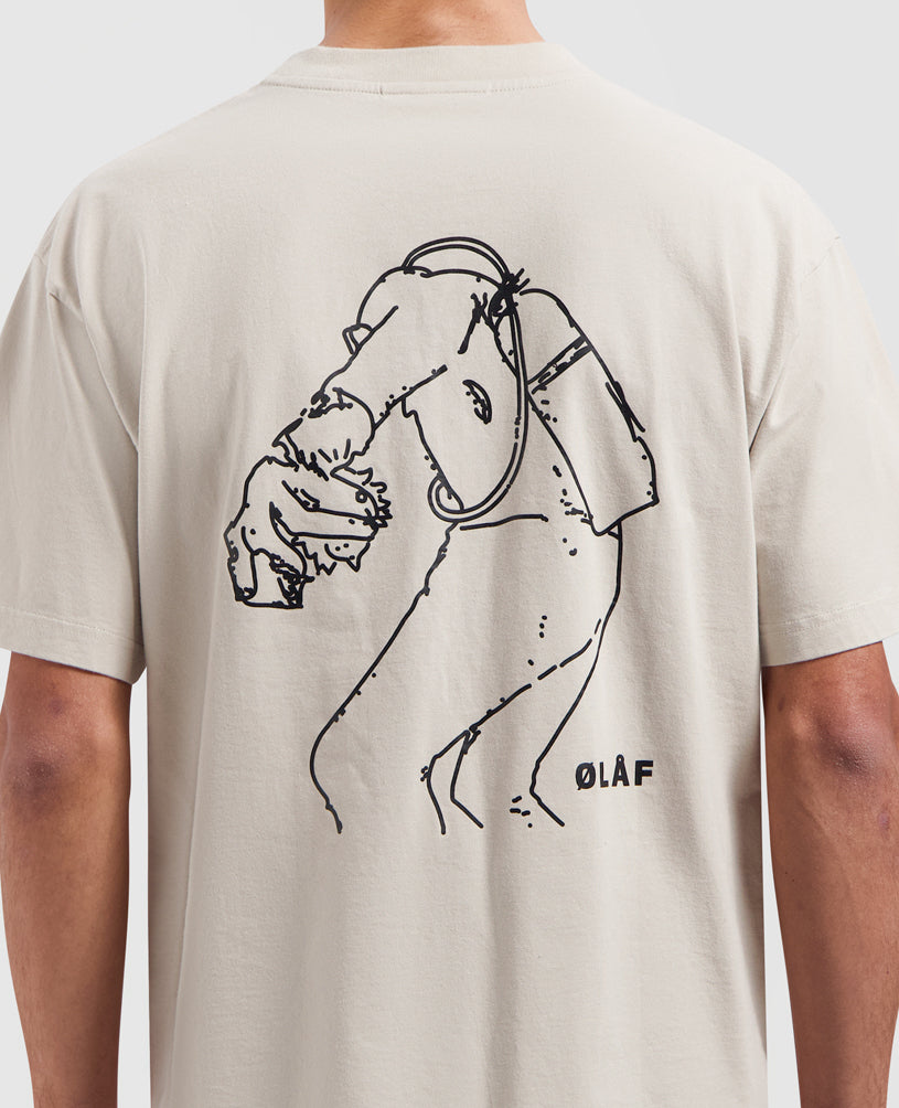 Diver Outline Tee - Cement