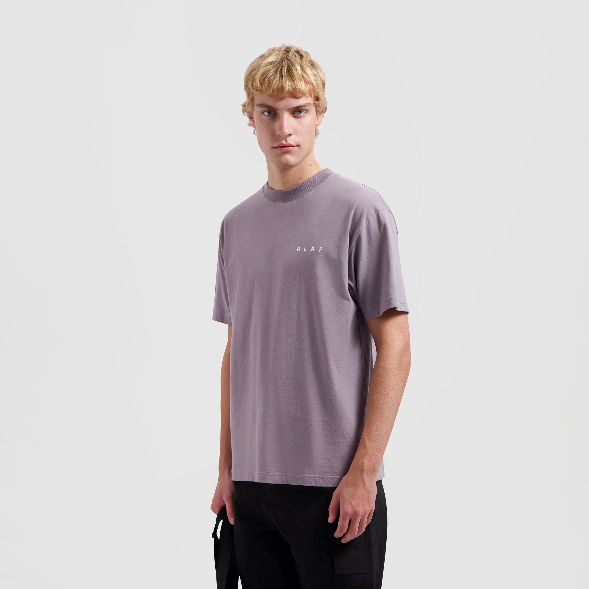 Pixelated Face Tee - Stone Grey