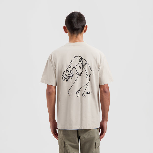 Diver Outline Tee - Cement