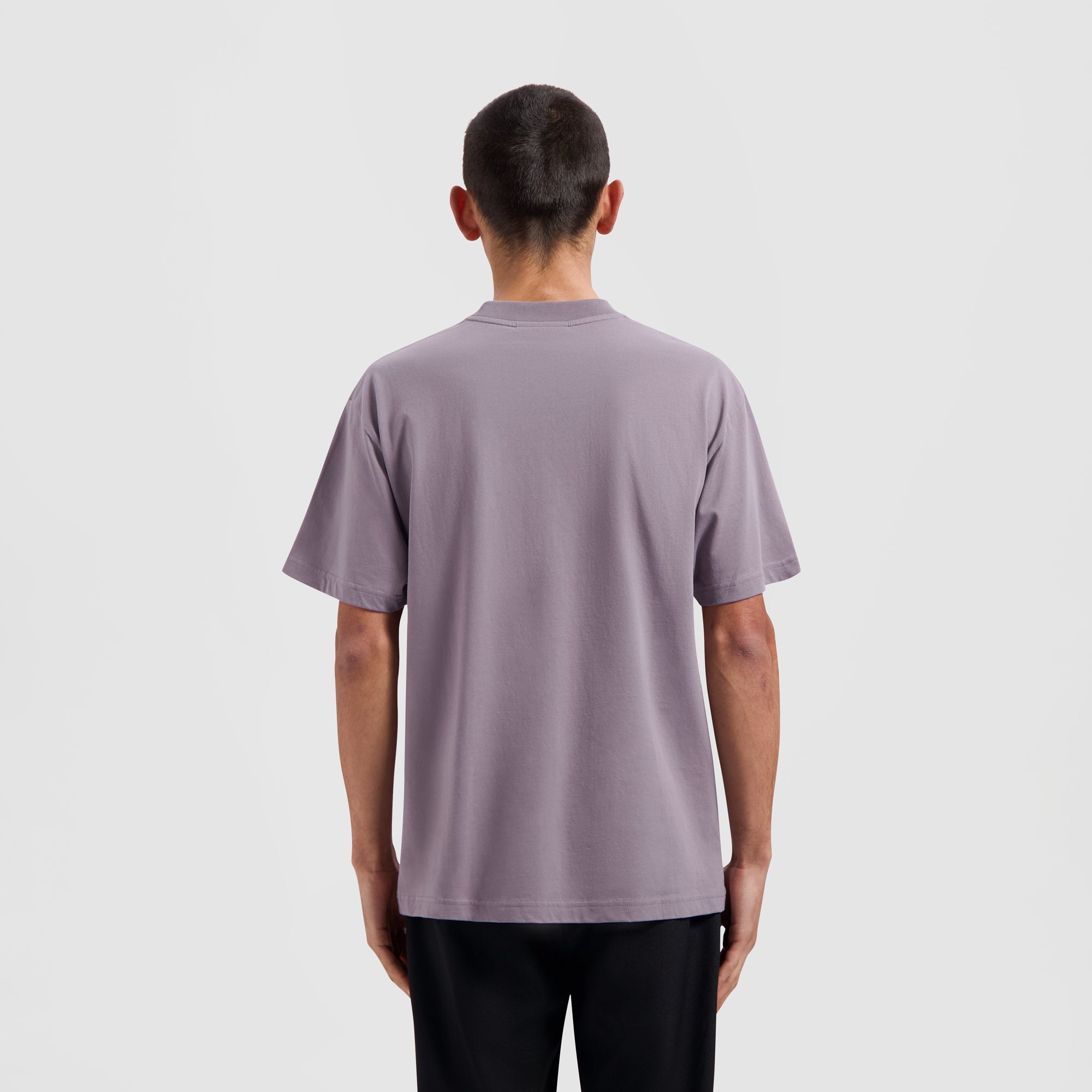 Dual Logo Tee - Stone Grey