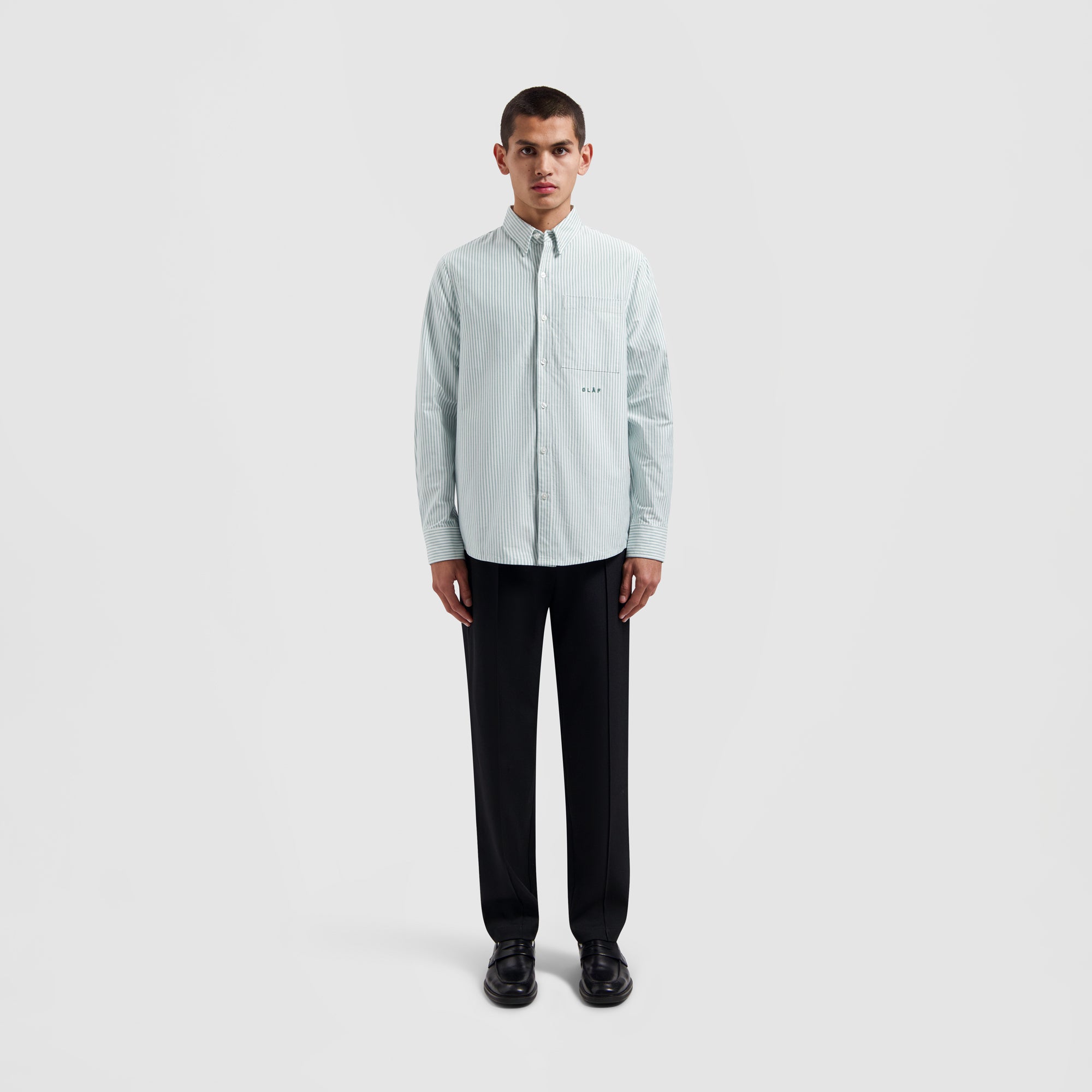 Oxford Shirt - Green Stripe