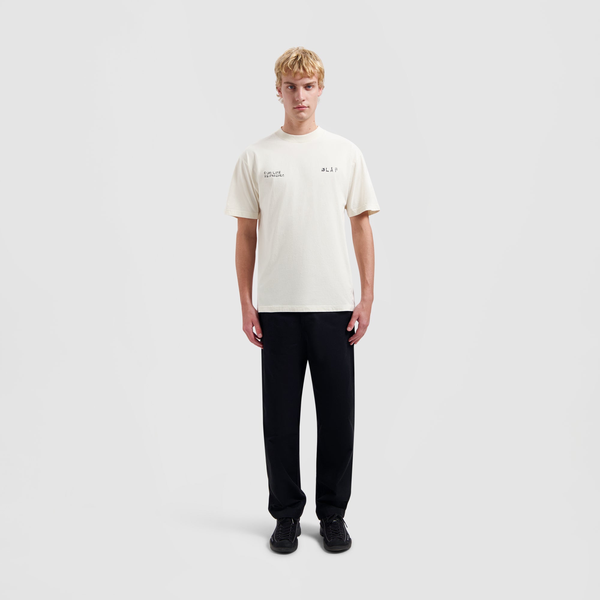 Dual Logo Tee - Off White