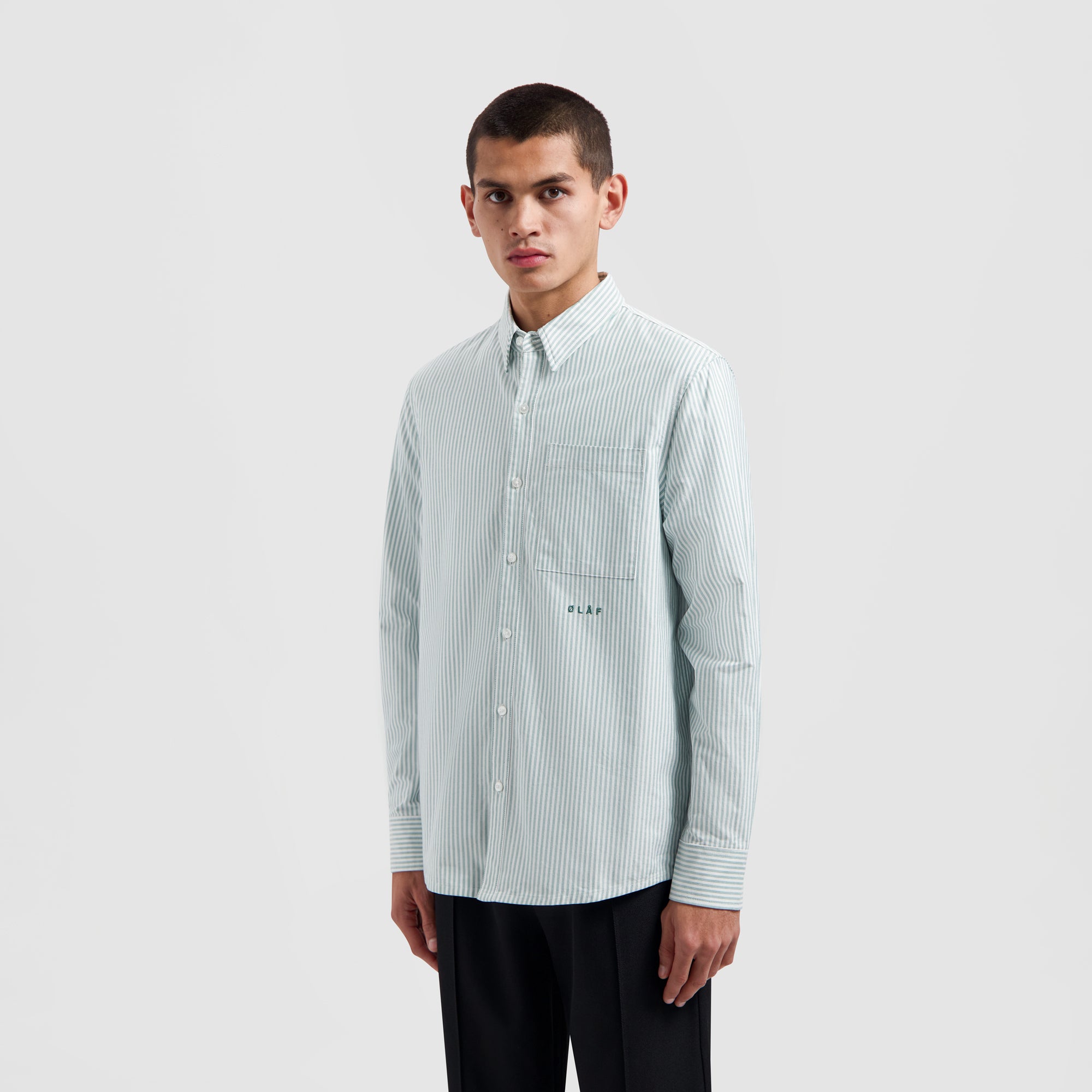 Oxford Shirt - Green Stripe