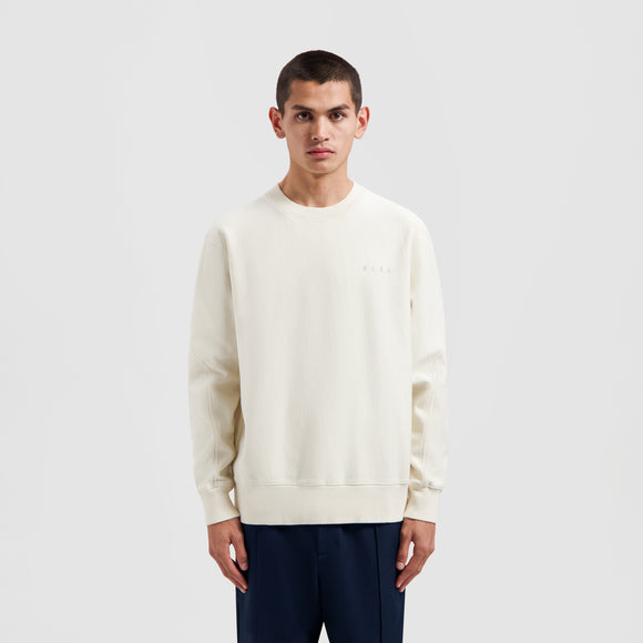 Face Chainstitch Crewneck - Off White