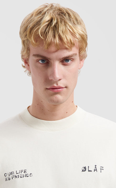 Dual Logo Tee - Off White
