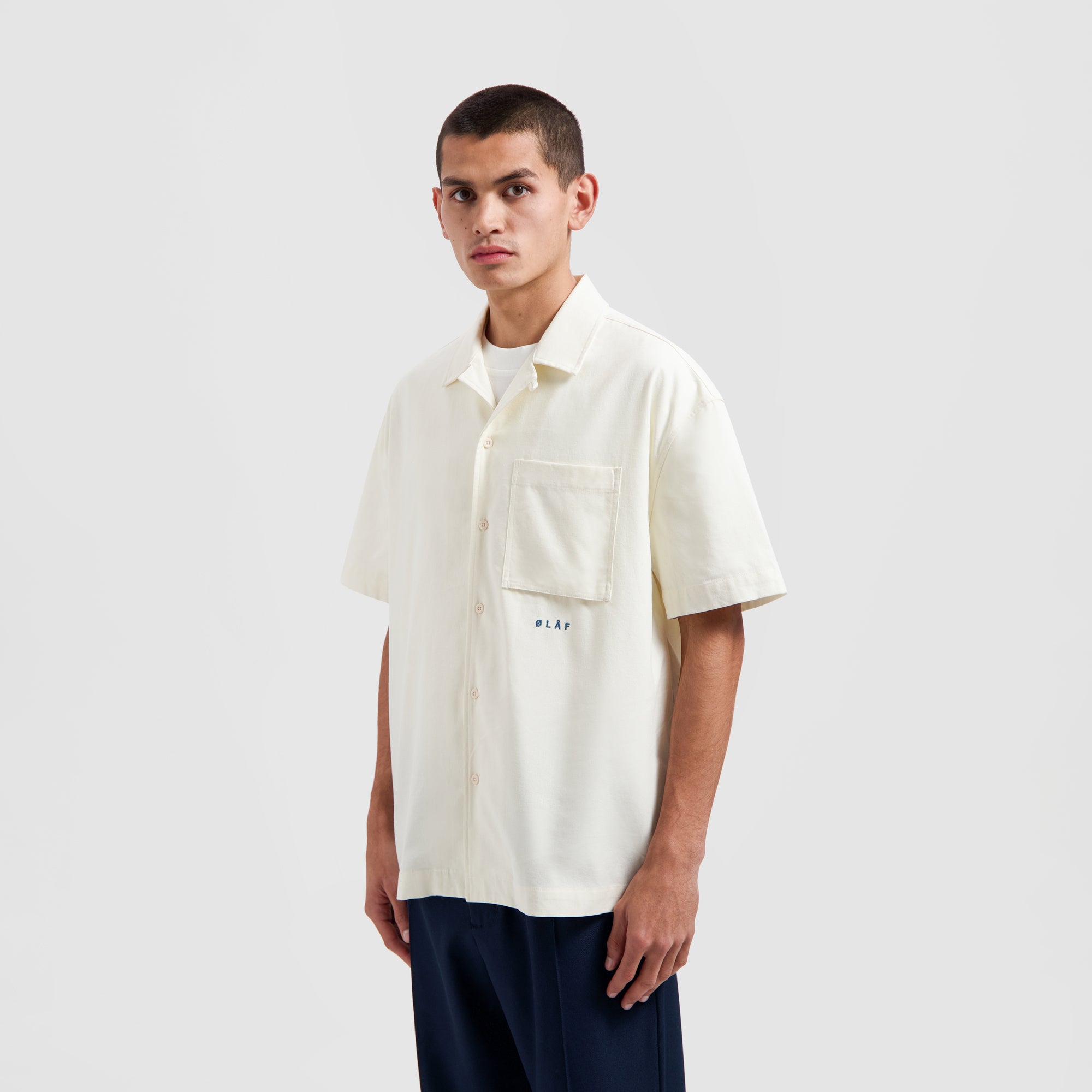 Cotton Linen SS Shirt - Ivory