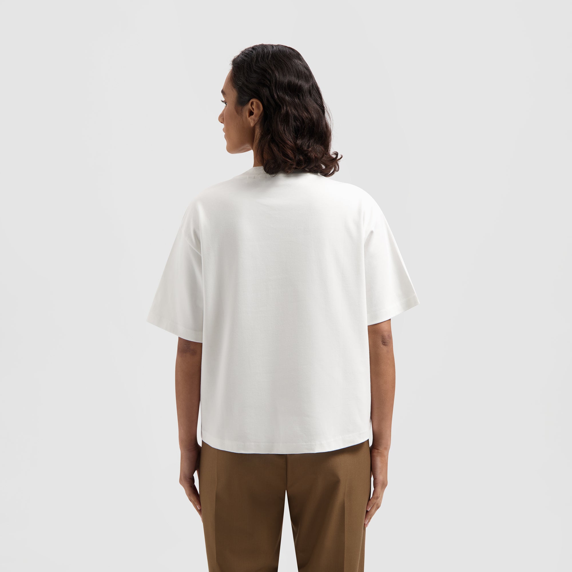 WMN Interlock Boxy Friends Tee - White
