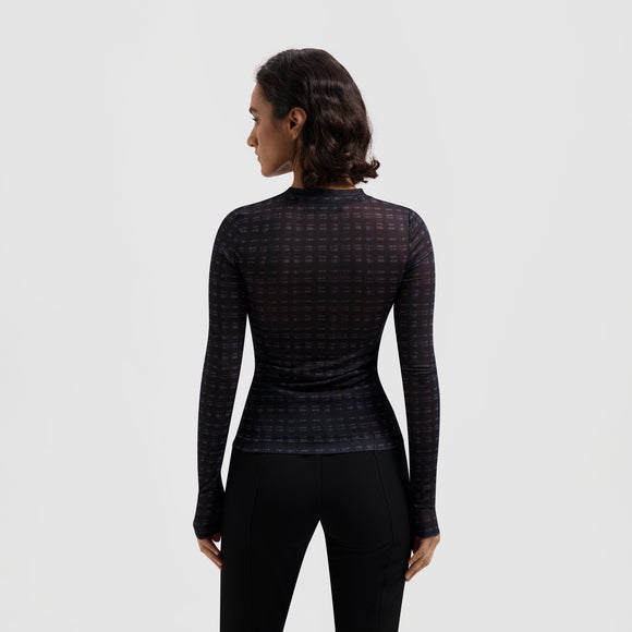 WMN Window Check Top - Black