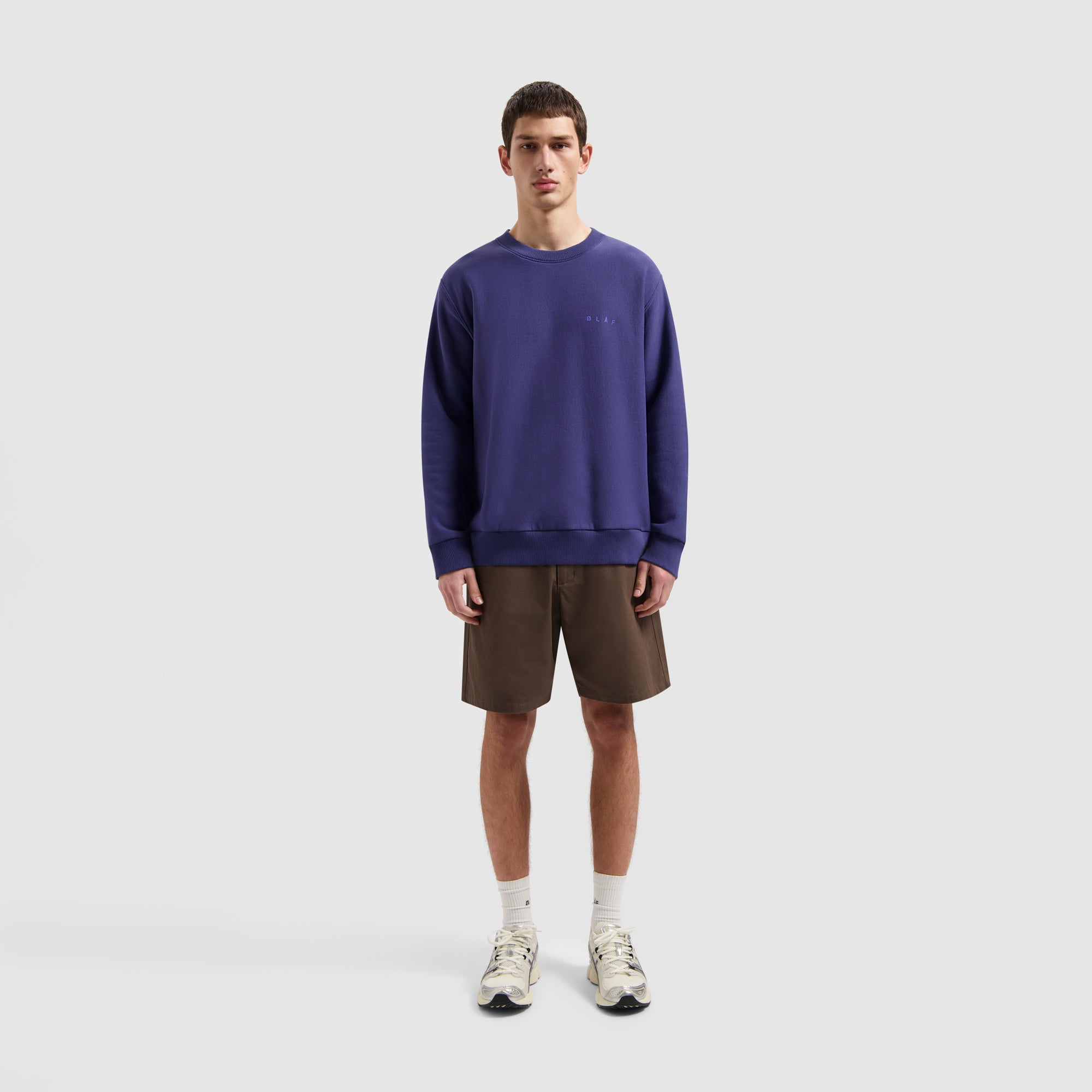 Face Crayon Crewneck - Deep Violet