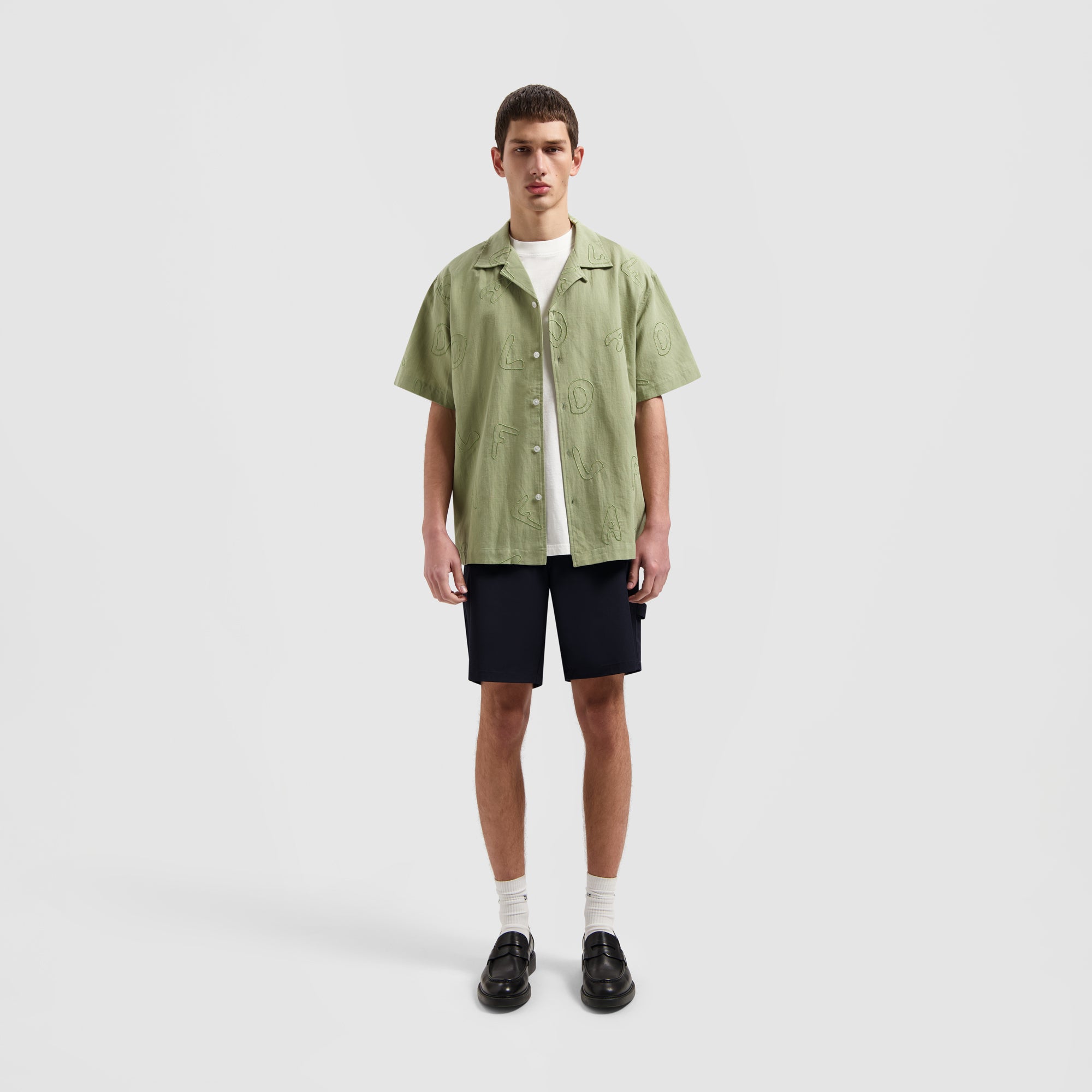 Embro AOP Shirt SS - Washed Green