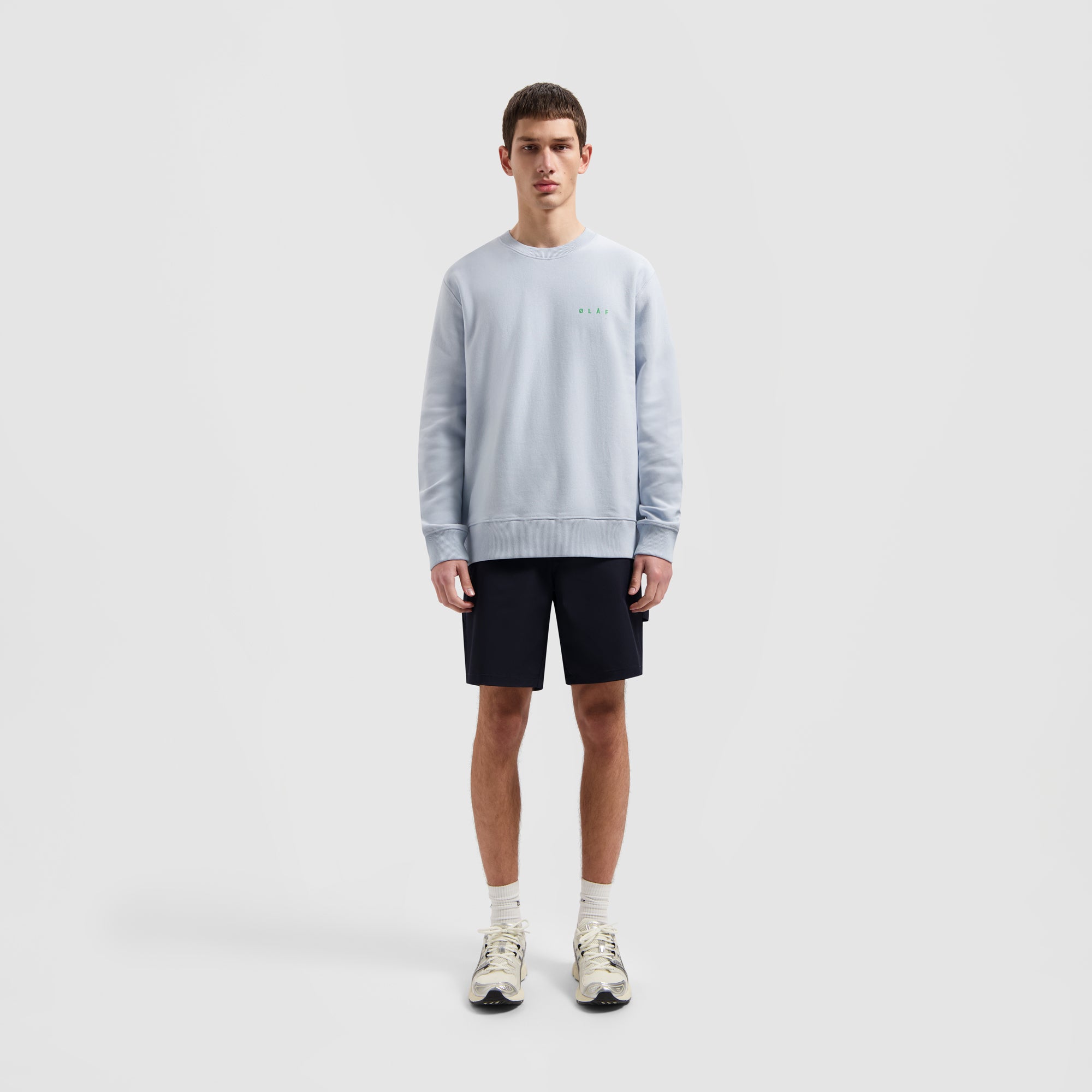 Face Crayon Crewneck - Glacier Blue