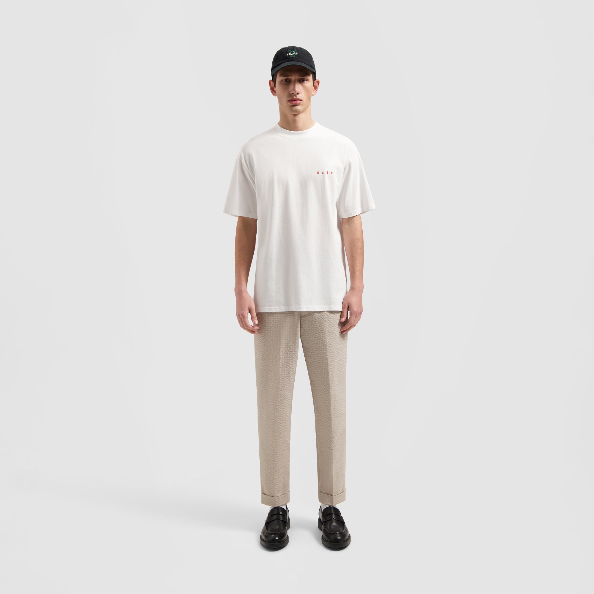 Seersucker Slim Pants - Cement