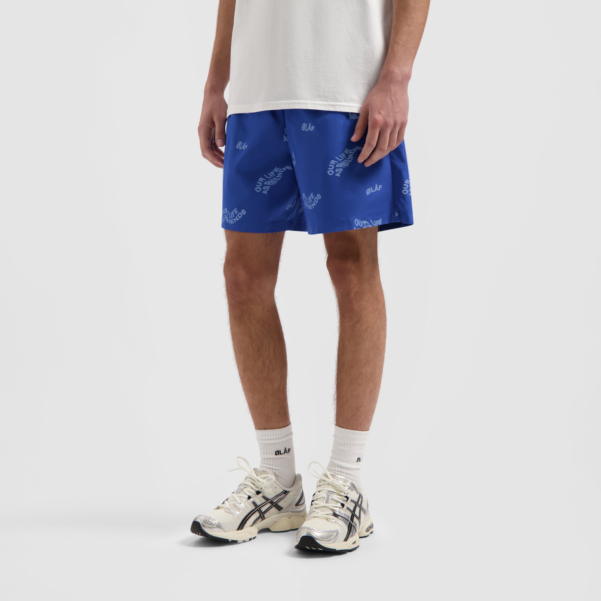 Wavy AOP Swim Shorts - Blue