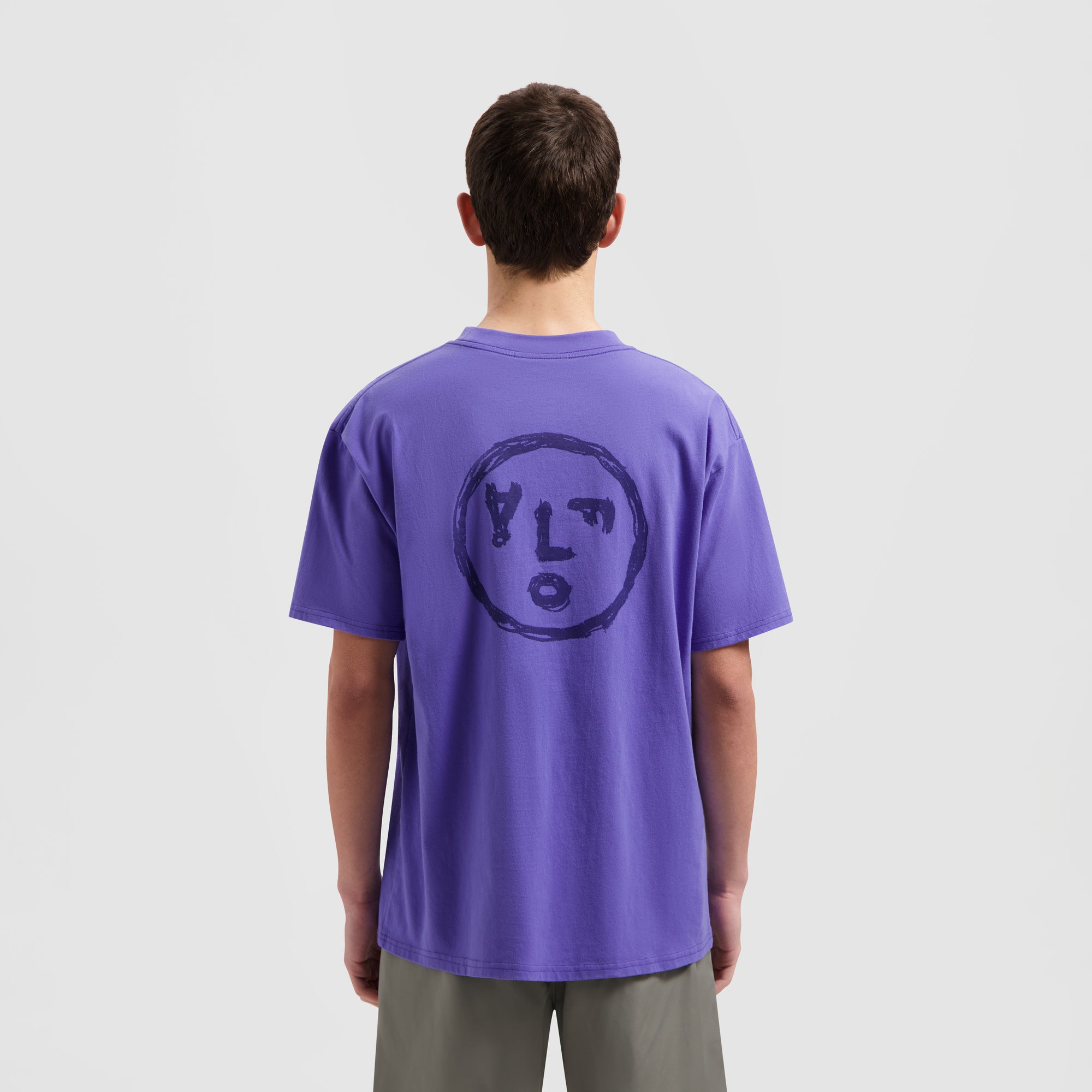 Face Crayon Tee - Bluebell