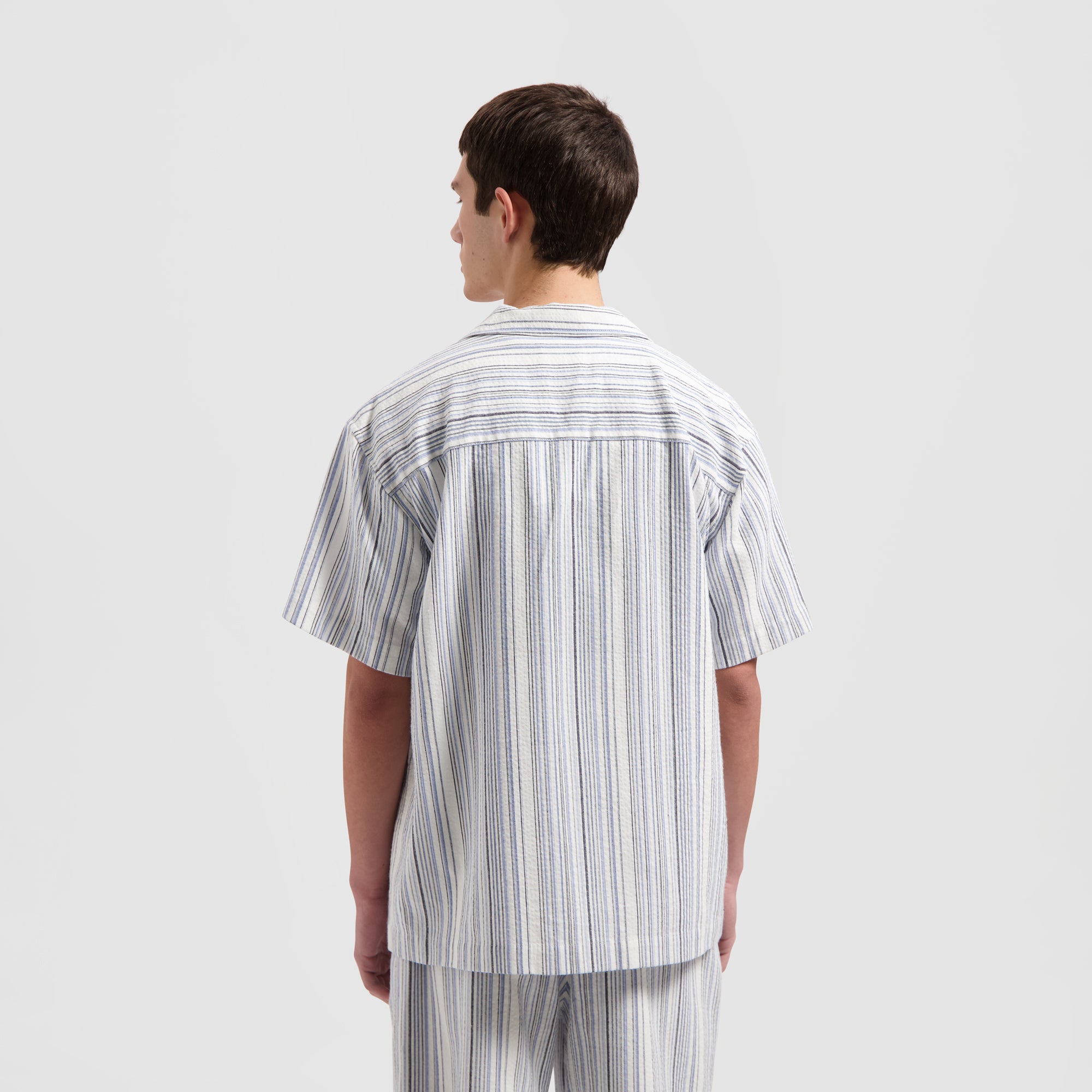 Stripe Shirt SS - Blue / White