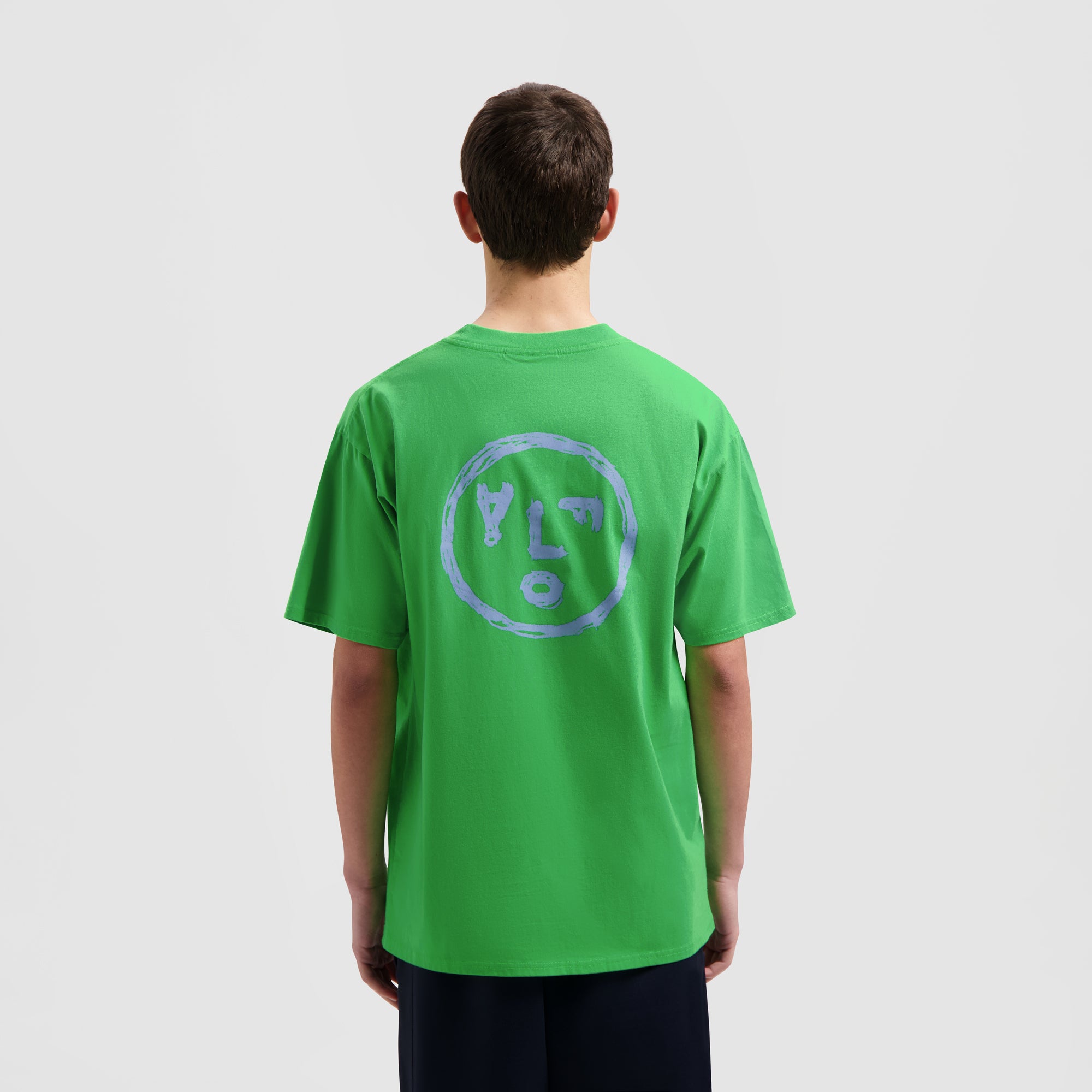 Face Crayon Tee - Apple Green