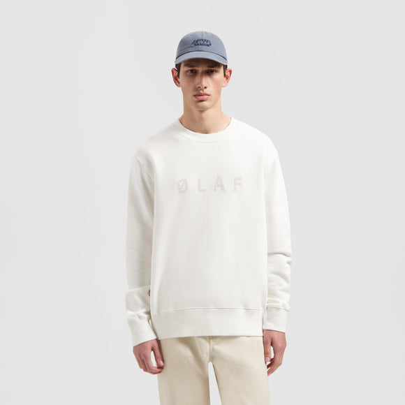 Cross Stitch Crewneck - White