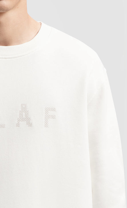 Cross Stitch Crewneck - White