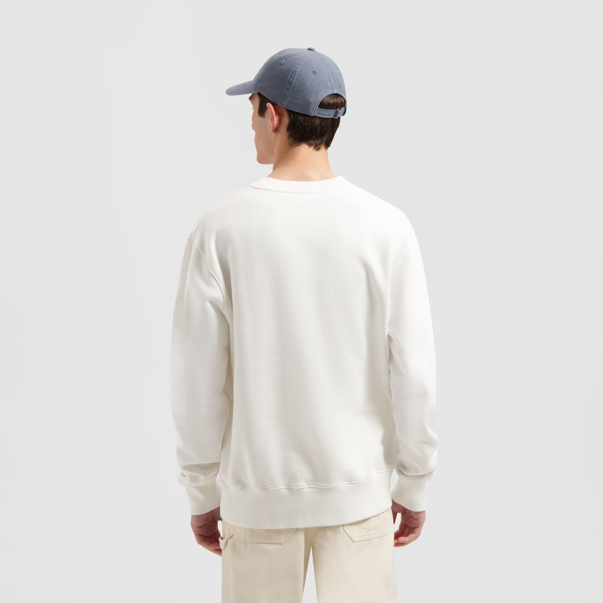 Cross Stitch Crewneck - White