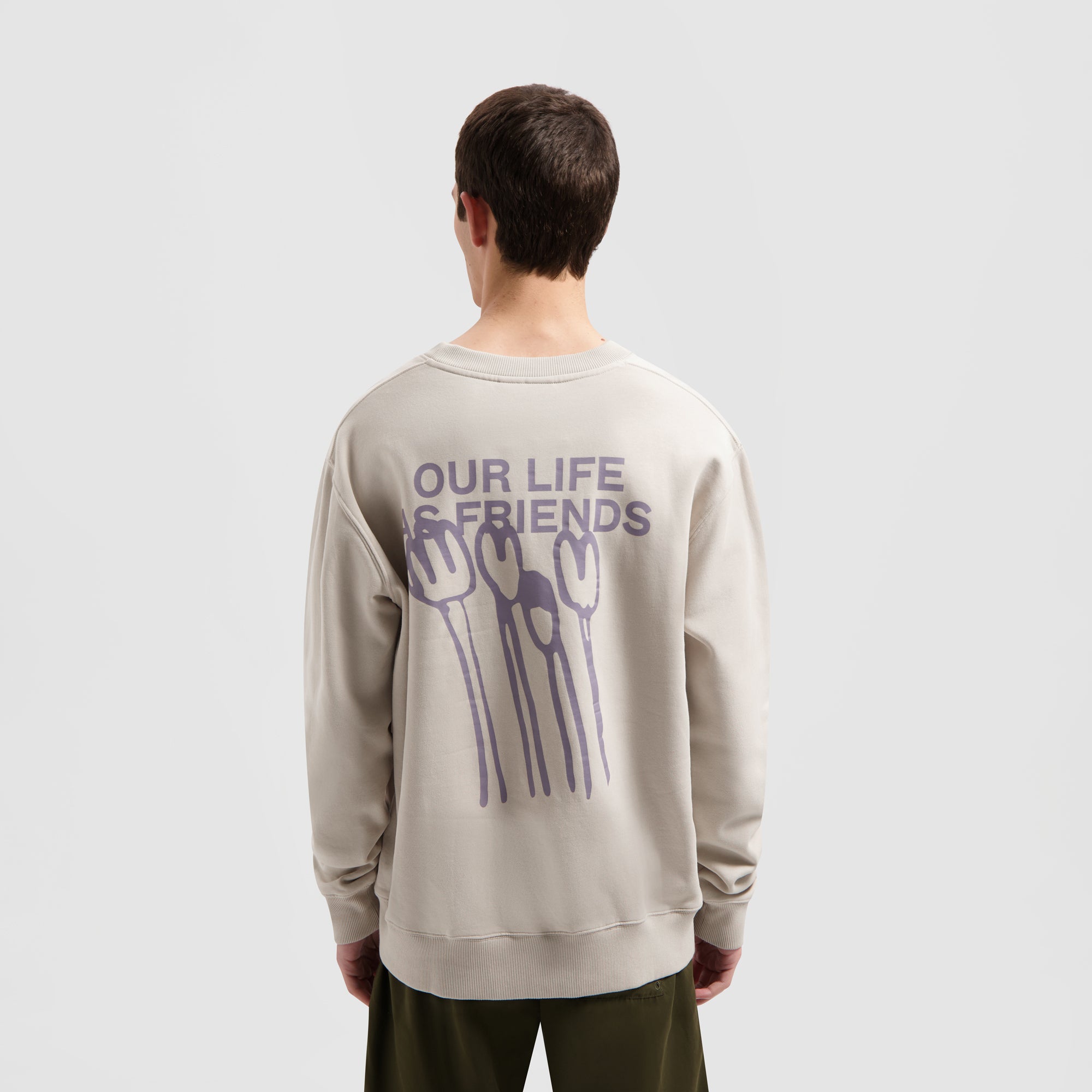 Flower Poster Crewneck - Cement