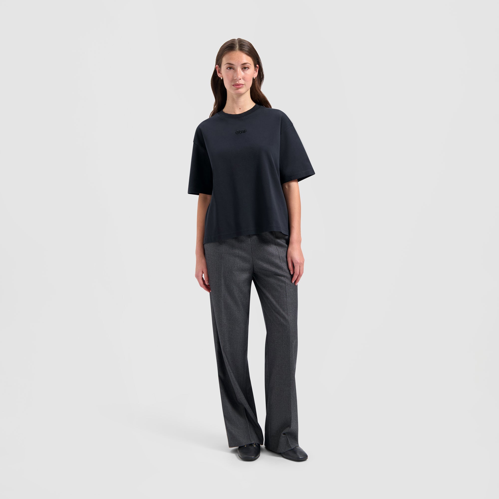 Interlock Boxy Tee - Black