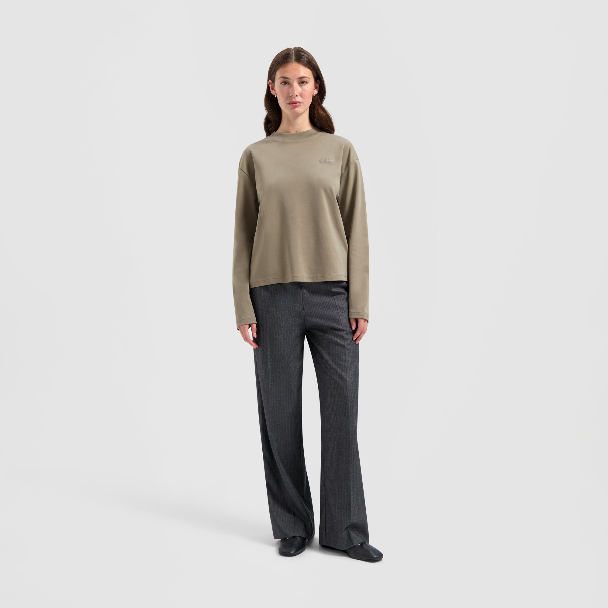 Interlock Logo LS Tee - Cedar Brown