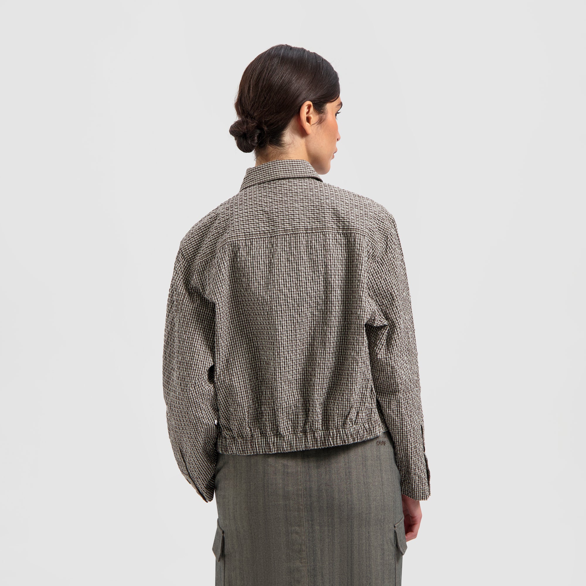 Cropped Overshirt - Brown