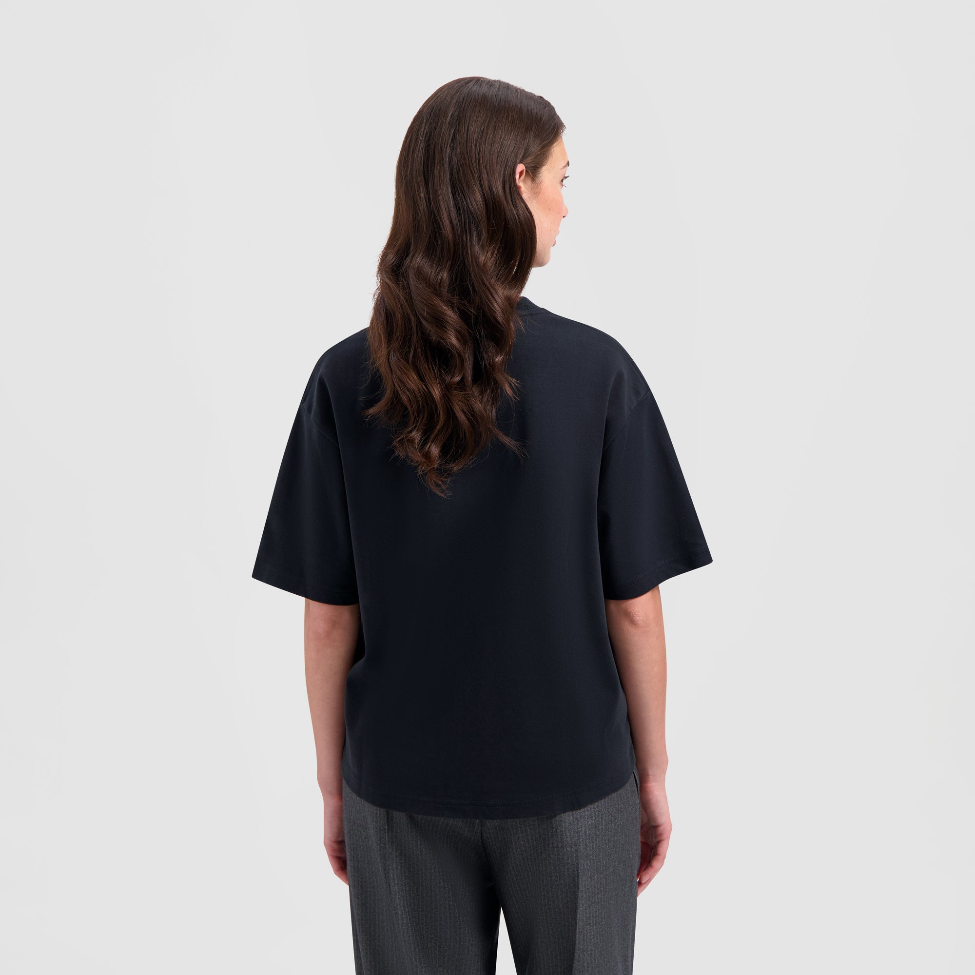 Interlock Boxy Tee - Black